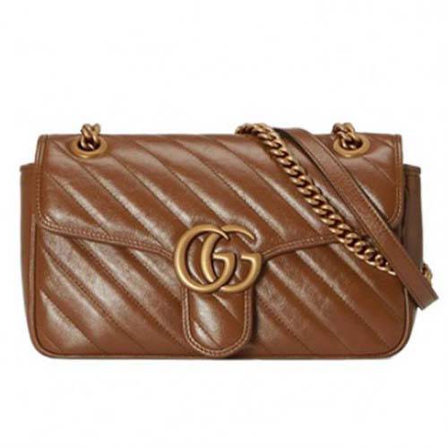 GUCCI GG MARMONT MINI MATELASSÉ SHOULDER BAG 446744  (23*14*6cm)